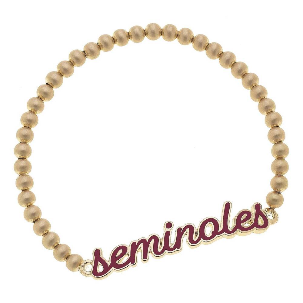 NEW CANVAS STYLE women's florida state seminoles enamel script stretch bracelet
